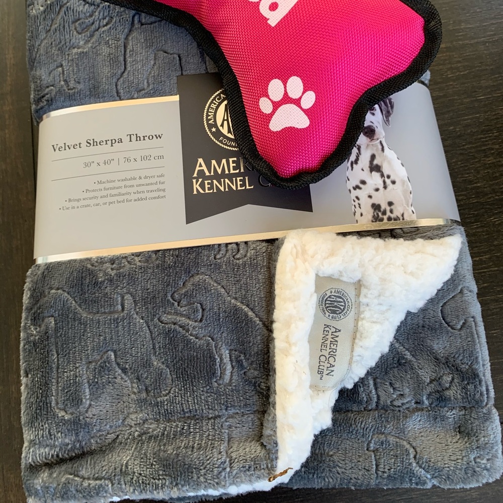 Dog Velvet Sherpa Throw.